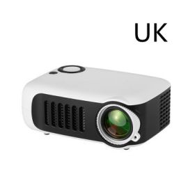 Home Support 1080P HD Projection Children's Projector (Option: White-UK)