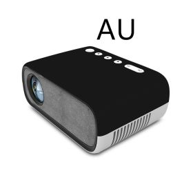 Portable Hd Mini Projector Led Mini Projector (Option: Black AU)