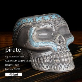 Personality Cocktail Glass Creative Cup Ceramic Cup (Option: Pirate Skull)