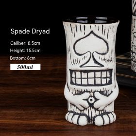 Personality Cocktail Glass Creative Cup Ceramic Cup (Option: Spade Girdling)