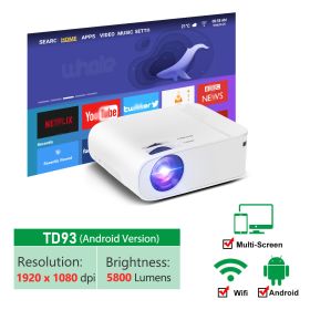 Home HD Wireless Portable Mobile Phone Projector (Option: Android version-AU)