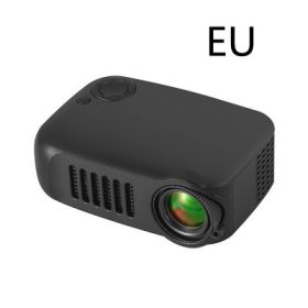 Home Support 1080P HD Projection Children's Projector (Option: Black-EU)