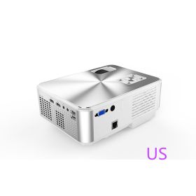 HD Home Multi-function Projector 1080P Home (Option: White-US)