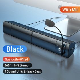 Small Speaker Subwoofer USB with Microphone Bluetooth Wired Universal (Option: 4 Upgraded version)