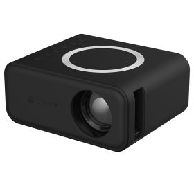 YT300 Home Portable Mini Projector 24 ANSI HD 1080P Wired And Wireless Mobile Home Theater Projection (Option: Black-AU Plug)