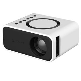 YT300 Home Portable Mini Projector 24 ANSI HD 1080P Wired And Wireless Mobile Home Theater Projection (Option: White-EU Plug)