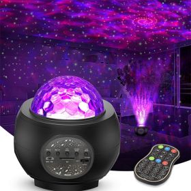 Planet Starry Sky Projection Lamp Christmas (Option: Black-USB)