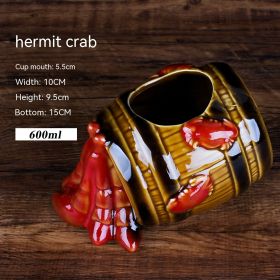 Personality Cocktail Glass Creative Cup Ceramic Cup (Option: Hermit Crab)