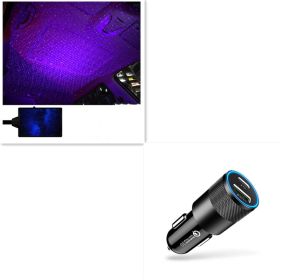 Star Light Projector Party Lights USB LED Light Interior Lighting LED Interior Car Lights Starry Sky Galaxy Night Lights (Option: Purple blue set)