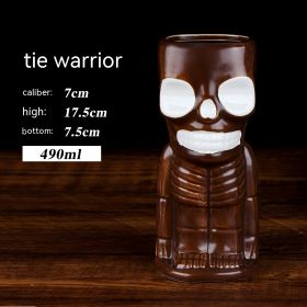 Personality Cocktail Glass Creative Cup Ceramic Cup (Option: Skeleton Warrior)