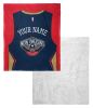 [Personalization Only] OFFICIAL NBA Jersey Silk Touch Sherpa Throw Blanket - Pelicans