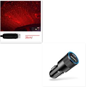 Star Light Projector Party Lights USB LED Light Interior Lighting LED Interior Car Lights Starry Sky Galaxy Night Lights (Option: Style1 set)