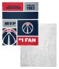 [Personalization Only] OFFICIAL NBA Colorblock Silk Touch Sherpa Throw Blanket - Washington Wizards